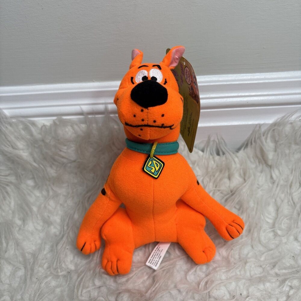☆NWT☆ ~Scooby-Doo Fluorescent Plush Neon Orange Toy Factory 9" Halloween 🎃 ~ ☆